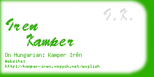 iren kamper business card